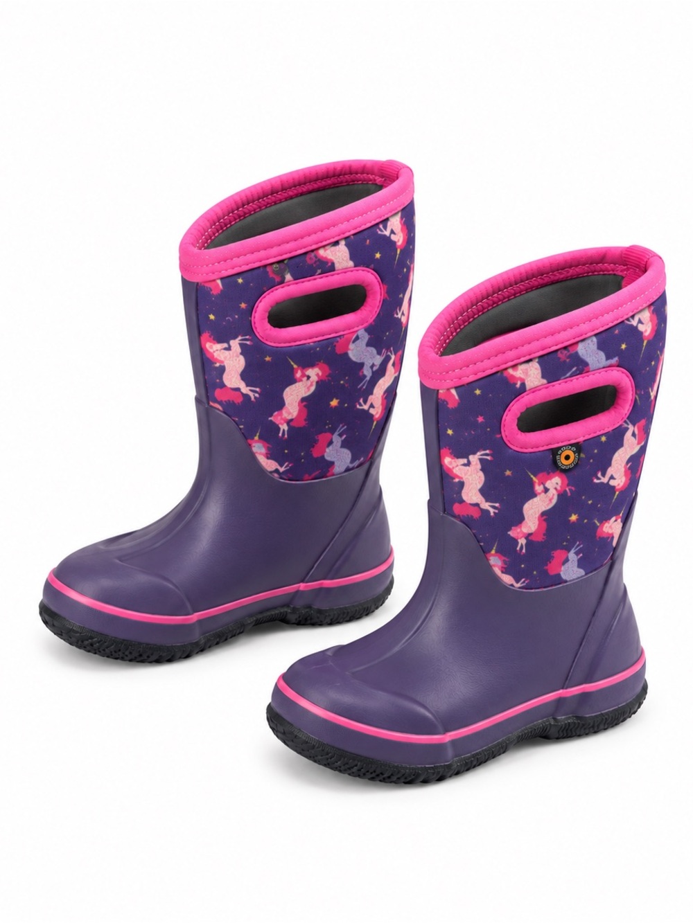 BOGS Girls Size 11 Purple Unicorn Waterproof Rain Boots